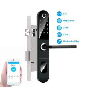 Fashionable TT Lock APP Support WIFI Gateway Fingerprint <strong>Smart</strong> Door Lock for Aluminum Door - Product Image 3
