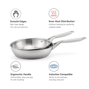 Wholesale Custom Kitchen <strong>Utensils</strong> Stainless Steel Cooking <strong>Pot</strong> Set <strong>Pots</strong> and Pans Set With Silicone Handle 10 Pieces Cookware Set - Product Image 5