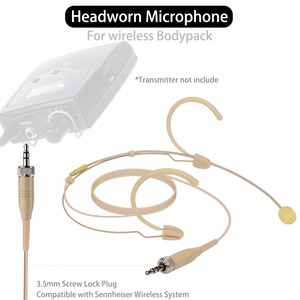 Micrófono de diadema de alta gama con doble auricular para Shure, Sennheiser, <span class=keywords><strong>AKG</strong></span>, MiPro, Audio Technica, 4 pines TA4F, 3 pines TA3F, 3.5mm - Product Image 3