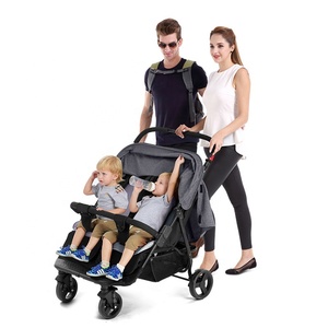 Poussette double pliable Purorigin pour jumeaux, châssis en alliage d'aluminium, Coches Para Bebes, poussette double pour bébé et tout-petit - Product Image 3