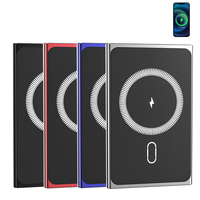 Nouveau personnalisé 10000 5000 Mah batterie externe 5000 mah chargeur sans fil téléphone portable magnétique Portable batterie externe 10000mah pour iphone