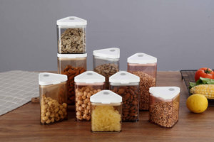 4 piezas de un juego de regalo Rectángulo Reutilizable Grado alimenticio hermético Plástico Contenedor de almacenamiento de alim - Product Image 6