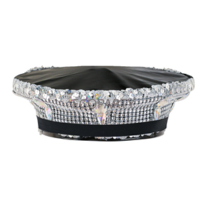 Bonnet à paillettes Ecoparty sur mesure pour homme brûlant Festival de musique Chapeau de <span class=keywords><strong>capitaine</strong></span> de carnaval Casquettes Steampunk pour adulte unisexe 1pc - Product Image 3