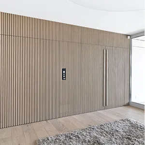 现代设计美国红橡木贴面平齐木质室内隐藏隐形门