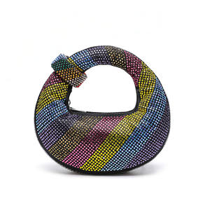 Bolsos Brillantes para Mujer, Modernos, Fáciles de Llevar, Pequeños, Redondos, Tipo Bola, para Cena, Banquete, Noche, Portátiles, de Acrílico Rosa - Product Image 1