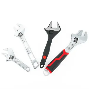 All Sizes Chrome Vanadium Carbon Steel Big Opening Jaws Universal Adjustable Torque Spanner Wrench Monkey Wrench