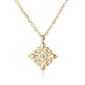 Gargantilla de Acero Inoxidable con Colgante de Iris para Mujer, Collar Minimalista de Lujo en Plata Pulida Sólida Chapada en Oro, Hipoalergénico - Product Image 1