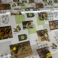 Nappe en PVC non tissé imprimée de haute qualité, nappe en plastique pour la maison, nappe de Noël