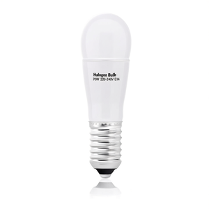 Lampadina Alogena 70W 220-240V Attacco E14 Vetro Trasparente Forma Mini Can - Product Image 2