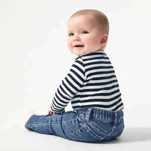 Pantalon en jean décontracté bleu vintage 2022 pour enfants garçons, vêtements pour enfants, pantalon pour bébés garçons, jean pour tout-petits - Product Image 2