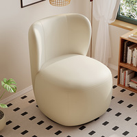 Fauteuil rond rembourré populaire en tissu bouclé pour salon, chaise longue cylindrique
