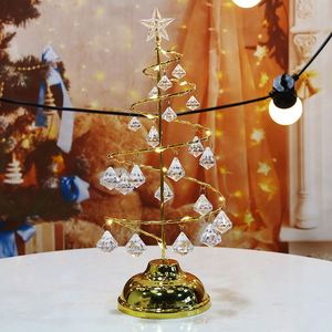 Hot Sale Cold White <b>LED</b> Battery Powered Eco-friendly Christmas <b>Tree</b> Light with Crystal Ornaments Holiday Kid Gifts - Product Image 6