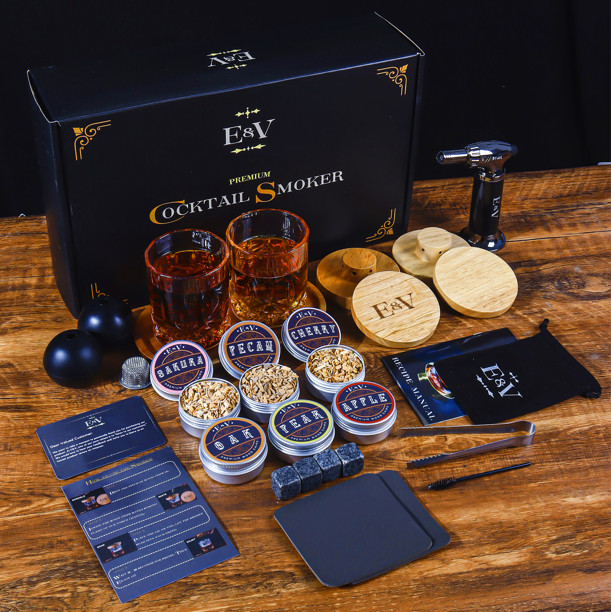 Cocktail smoker kit set