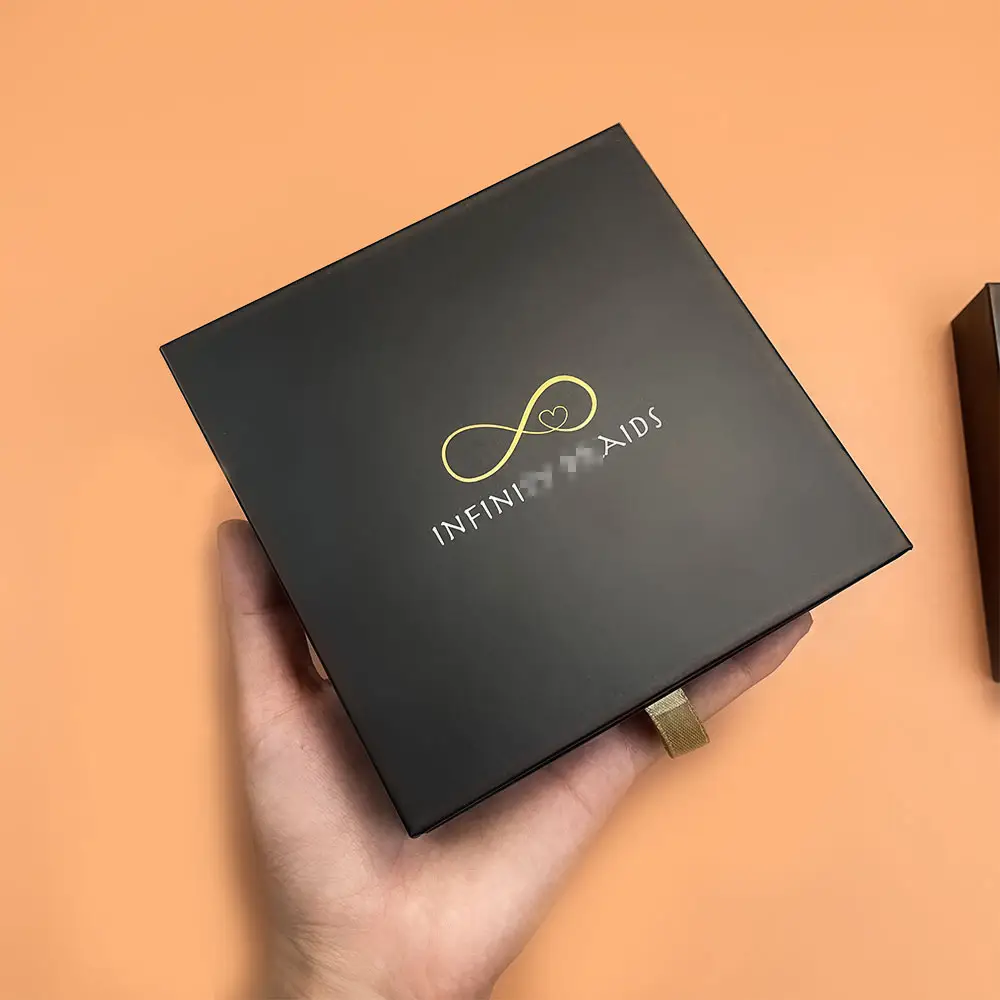 Caja de embalaje para joyería, embalaje de papel para pulsera personalizada, para pendientes, collar, anillo de joyería, con logotipo