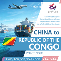Chine vers la République du Congo / Pointe Noire, Brazzaville / Service d'expédition FCL 40GP/20GP/Marchandises dangereuses