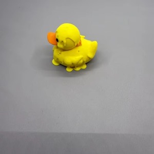 Canard Jaune en Plastique Imprimé en 3D Amusant, Jouet Créatif de Décoration Maison, Matériau Écologique, Cadeau pour Enfants - Product Image 2