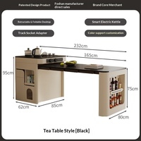 Ensemble table et chaises rectangulaires multifonctionnelles pliables et rétractables pour bureau et maison, avec emballage pour petits espaces