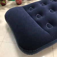 Matelas gonflable floqué portable pliable convertible de 9 pouces avec oreiller pour hôtels en plein air, hôpitaux ou chambre à coucher