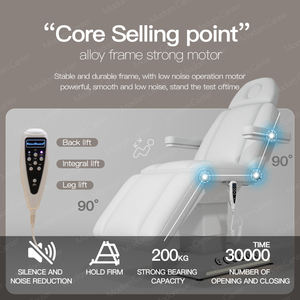 Madamcenter Lit <span class=keywords><strong>de</strong></span> beauté inclinable électrique <span class=keywords><strong>Table</strong></span> <span class=keywords><strong>de</strong></span> salon spa <span class=keywords><strong>Fauteuil</strong></span> réglable <span class=keywords><strong>Massage</strong></span> Lashista Canapé <span class=keywords><strong>de</strong></span> cosmétologie Spa esthétique - Product Image 3