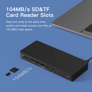 Hub <span class=keywords><strong>Usb</strong></span> C 14 Trong 1 Bộ Chuyển Đổi Dual HDM I Dual DP 4K Trạm Nối Hiển Thị Bốn Màu Đa Năng Sạc PD Internet <span class=keywords><strong>Lan</strong></span> 1000M - Product Image 5