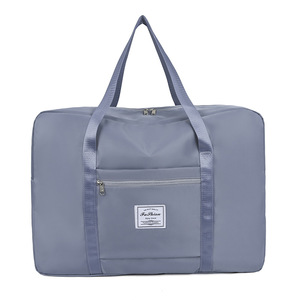 Ensemble de sacs de voyage unisexe à fermeture éclair en nylon léger, motif quadrillé, grande capacité, design élégant et tendance - Product Image 3