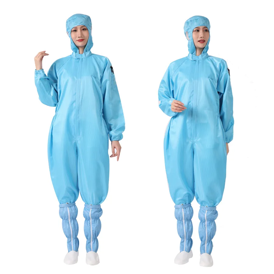 food industry esd smock Cleanroom suit ESD Workwear Antistatic Jumpsuit ESD working Cleanroom anti-static clothing