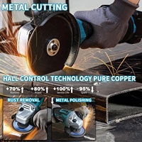 Meuleuse d'angle Li-Ion 18V 100mm Tendance, Outil Électroportatif à Batterie avec Déclencheur, Puissante 800W pour Polissage et Découpe