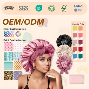 Vente en gros de bonnets en soie de mûrier 100% pure 6A, divers styles, avec logo personnalisé, ensemble de bonnets en soie ajustables <span class=keywords><strong>pour</strong></span> filles <span class=keywords><strong>pour</strong></span> <span class=keywords><strong>dormir</strong></span> - Product Image 1