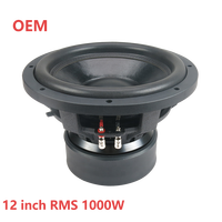 Amplificateurs automatiques 12 pouces 1000 RMS 3 pouces klaxon de voiture à 4 couches DC 12V double 2/4 Ohm impédance cadre en aluminium subwoofers de voiture