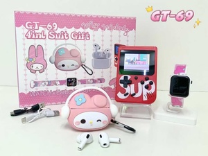 Nuova Uscita: Set Regalo Elettronico 4-in-1 a Tema My Melody (Orologio + Auricolari + Console di Gioco + Custodia per Auricolari) - Product Image 3