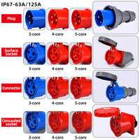 Prise électrique industrielle CEE IEC 60309 IP44 3/4/5P 63A125A 220V/380V/415V de qualité supérieure, prise et fiche industrielles CEE avec certification CE