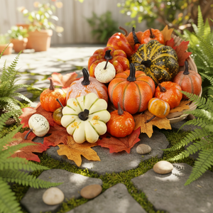 Ensemble de décorations d'<span class=keywords><strong>Halloween</strong></span> 2026 : Citrouilles et feuilles d'érable artificielles pour la décoration de meubles de Noël et de Thanksgiving - Product Image 5