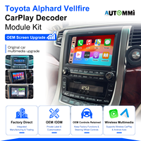 Kit d'interface décodeur sans fil CarPlay Android Auto pour mise à niveau de l'écran d'origine Toyota Alphard Vellfire ANH10/ANH20