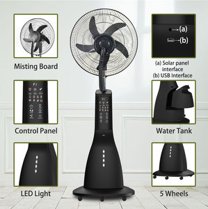 Ventilateur <span class=keywords><strong>Solaire</strong></span> Rechargeable de 16 Pouces Alimenté par Batterie avec Télécommande et Moteur CC sans Balais - Product Image 2