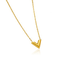 Conjunto de Joyería con Letra V, Minimalista, de Lujo Ligero, para Mujer, Cadena para Clavícula, Pulsera, Aretes, Acero Inoxidable, Venta al Por Mayor