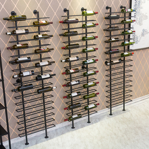 Casier <span class=keywords><strong>à</strong></span> <span class=keywords><strong>vin</strong></span> mural en fer avec panneau Style bois pour meubles de maison Design de <span class=keywords><strong>cave</strong></span> <span class=keywords><strong>à</strong></span> <span class=keywords><strong>vin</strong></span> minimaliste - Product Image 3