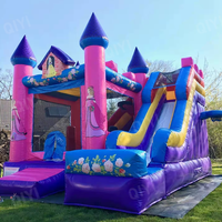 Château Gonflable Commercial de Haute Qualité avec Toboggan, en PVC 0.55mm, pour Enfants