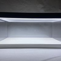 YUELI Caja de exhibición de acrílico de alta transparencia personalizada para modelos de coches, con guías de tarjetas de submontaje ensambladas y superficie pulida transpirable