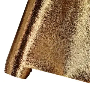 Wholesale solid lychee grain fine grain design artificial leather for making briefcase folder handbag
