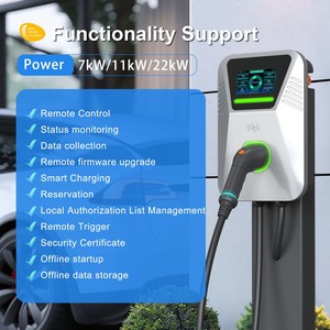 Estación de Carga para Vehículos Eléctricos de 7 kW Ocpp1.6 32A Tipo 2 Evse 4G, Cargador de CA de 22 kW Ocpp1.6j, Wallbox Ocpp 1.6j para Coche Eléctrico - Product Image 4