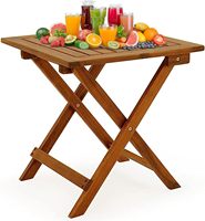 Table d'appoint pliante extérieure en bambou Table basse Support d'angle en bois pour bureau de jardin Meubles de salon Autres meubles