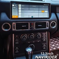 Pantalla Táctil Capacitiva HD de 12.3 Pulgadas para Automóvil, Sistema Multimedia con GPS Android15, CarPlay 4G y DSP para Land Rover Range Rover V8 L322 2002-2012, 1 Año de Garantía