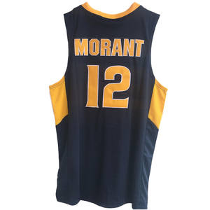 <span class=keywords><strong>Ja</strong></span> <span class=keywords><strong>Morant</strong></span> # 12 Maillots de basket-ball blancs uniformes imprimés, vêtements de sport, usine chinoise, meilleur prix. Maillot de basket-ball rétro uniforme - Product Image 3