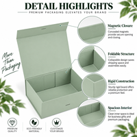Boîte cadeau pliable à fermeture magnétique, boîtes cadeau rigides à fermeture magnétique avec logo personnalisé pour coffret cadeau d'entreprise