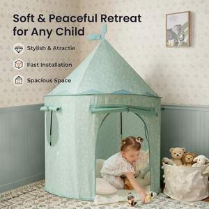 Jouets pour bébés personnalisés, tente de jeu pour enfants de couleur verte, tente de jeu pour enfants, tente de jeu pour enfants, yourte mongole - Product Image 5