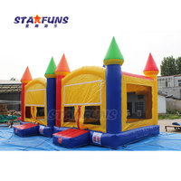 Château sautant de fête de maison de rebond de videur gonflable commercial avec la maison pleine d'entrain de gonflables de ventilateur pour le divertissement des enfants