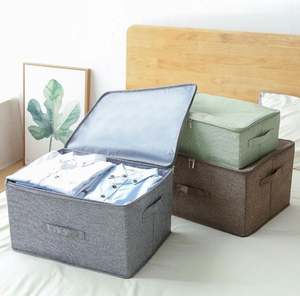 Sturdy <b>Linen</b> Fabric <b>Storage</b> <b>Box</b> Foldable Closet Organizers and <b>Storage</b> for Home & Office - Product Image 6