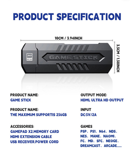 เครื่องเล่นเกมทีวี X2 Blue Stick 4K 3D HD Retro พร้อมคอนโทรลเลอร์ไร้สาย หน่วยความจำ 64GB เล่นได้หลายคน มีเกมส์ 30001-40000 เกมส์ ของขวัญสำหรับเด็ก Aigame S905 - Product Image 5