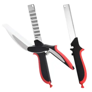 Trituradora de alimentos inteligente 2 en 1 de gran venta 2024 con tabla de cortar incorporada cuchillo inteligente de acero inoxidable
