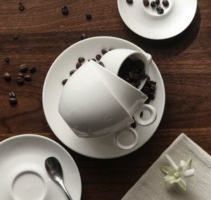 Juego de Taza y Platillo de Café Clásico Italiano, Diseño y Logotipo Personalizados, Asa Reforzada, Tazas de Café para Restaurante, Cafetería, Hotel, Boda - Product Image 4